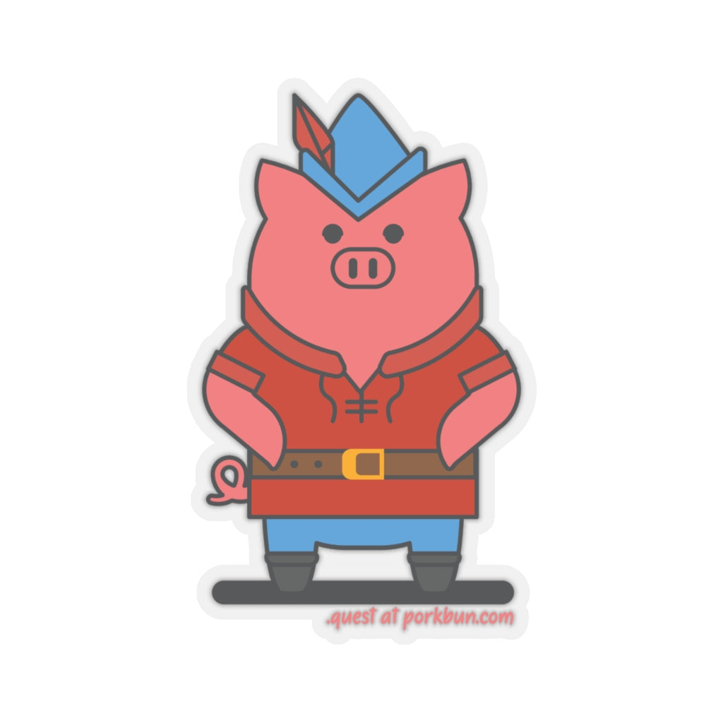 .quest Porkbun mascot sticker