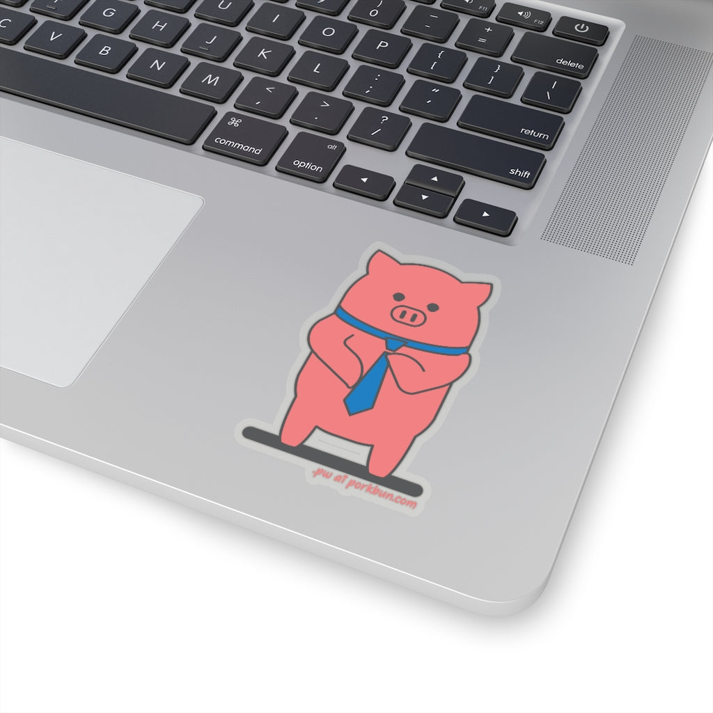 .pw Porkbun mascot sticker