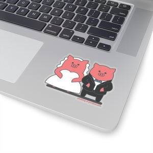 .wedding Porkbun mascot sticker