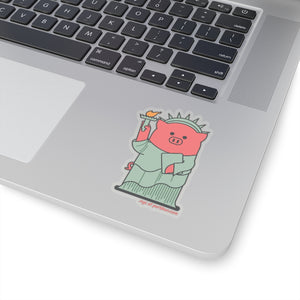.nyc Porkbun mascot sticker