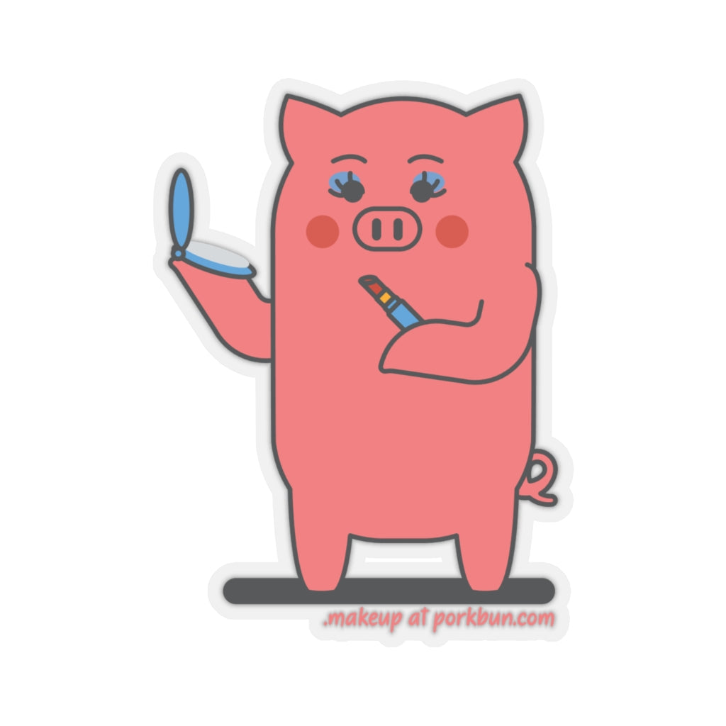 .makeup Porkbun mascot sticker