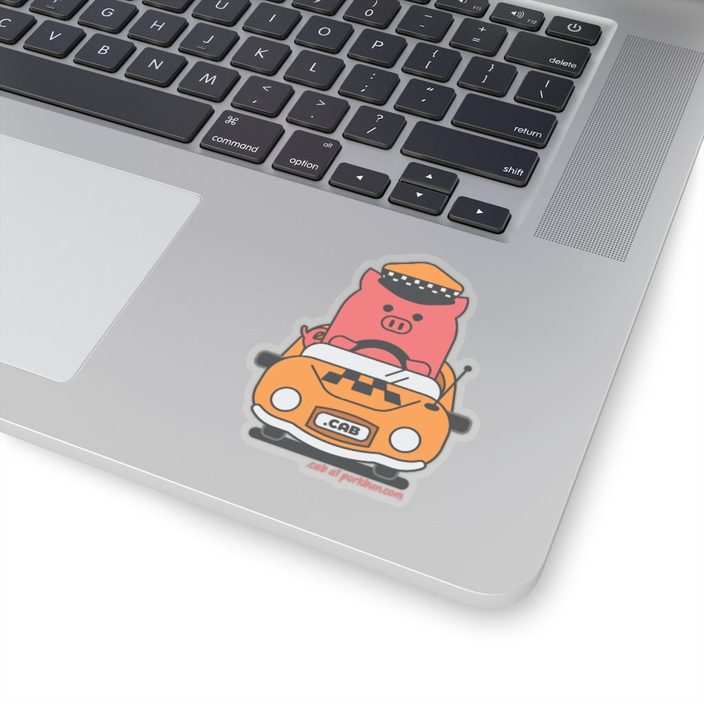 .cab Porkbun mascot sticker