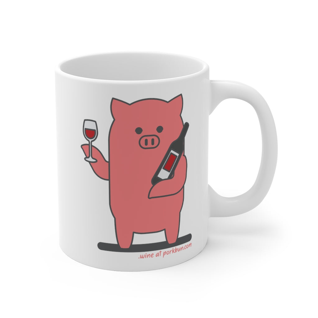 .wine Porkbun mascot mug
