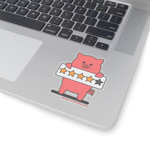 .reviews Porkbun mascot sticker