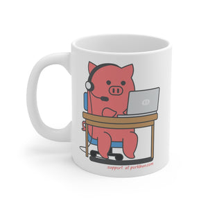 .support Porkbun mascot mug