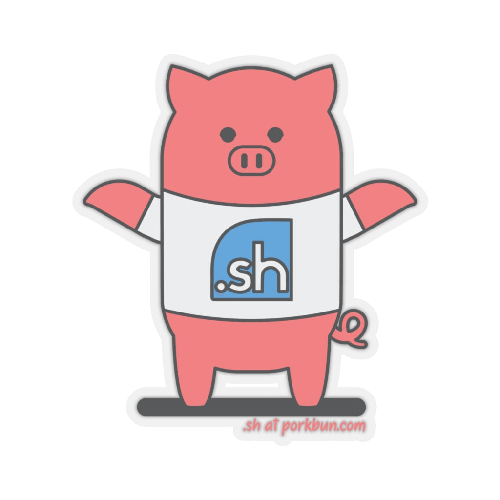 .sh Porkbun mascot sticker