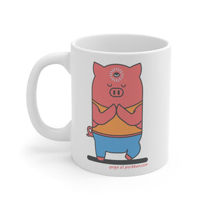 .yoga Porkbun mascot mug