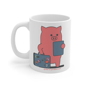 .global Porkbun mascot mug