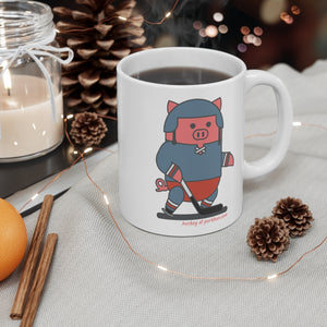 .hockey Porkbun mascot mug