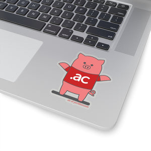 .ac Porkbun mascot sticker