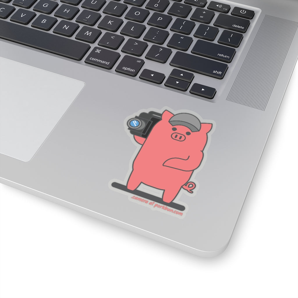 .camera Porkbun mascot sticker