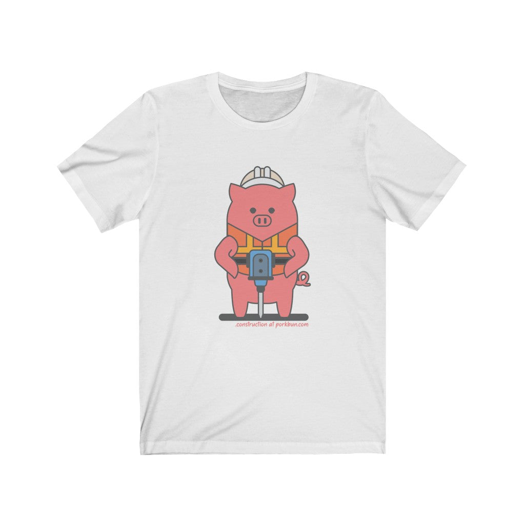 .construction Porkbun mascot t-shirt