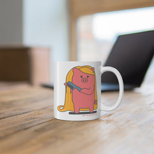 .hair Porkbun mascot mug