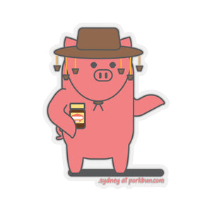 .sydney Porkbun mascot sticker