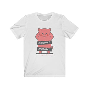 .exposed Porkbun mascot t-shirt