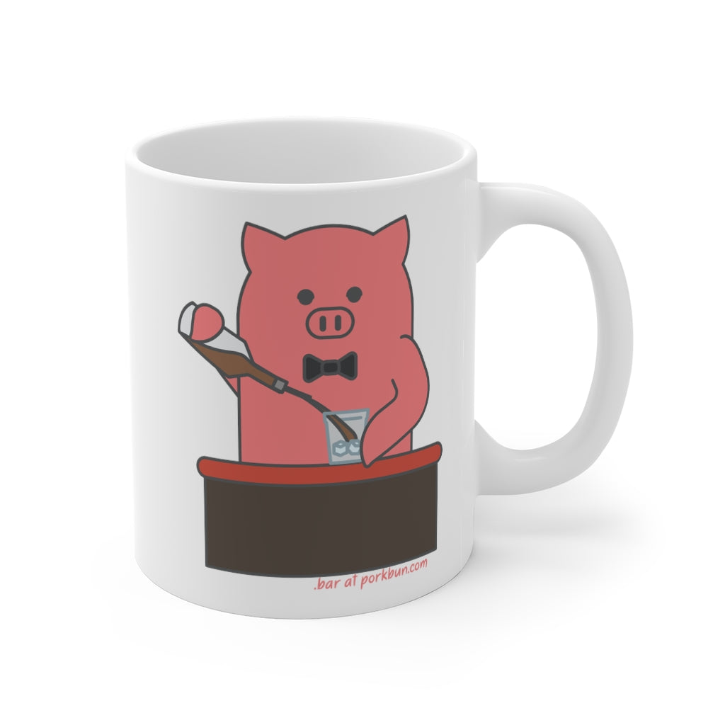 .bar Porkbun mascot mug