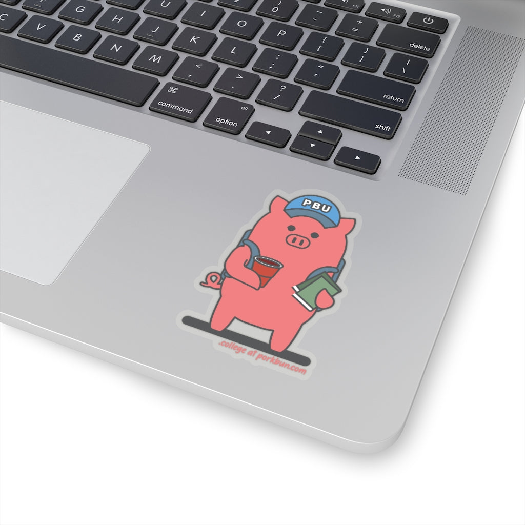 .college Porkbun mascot sticker