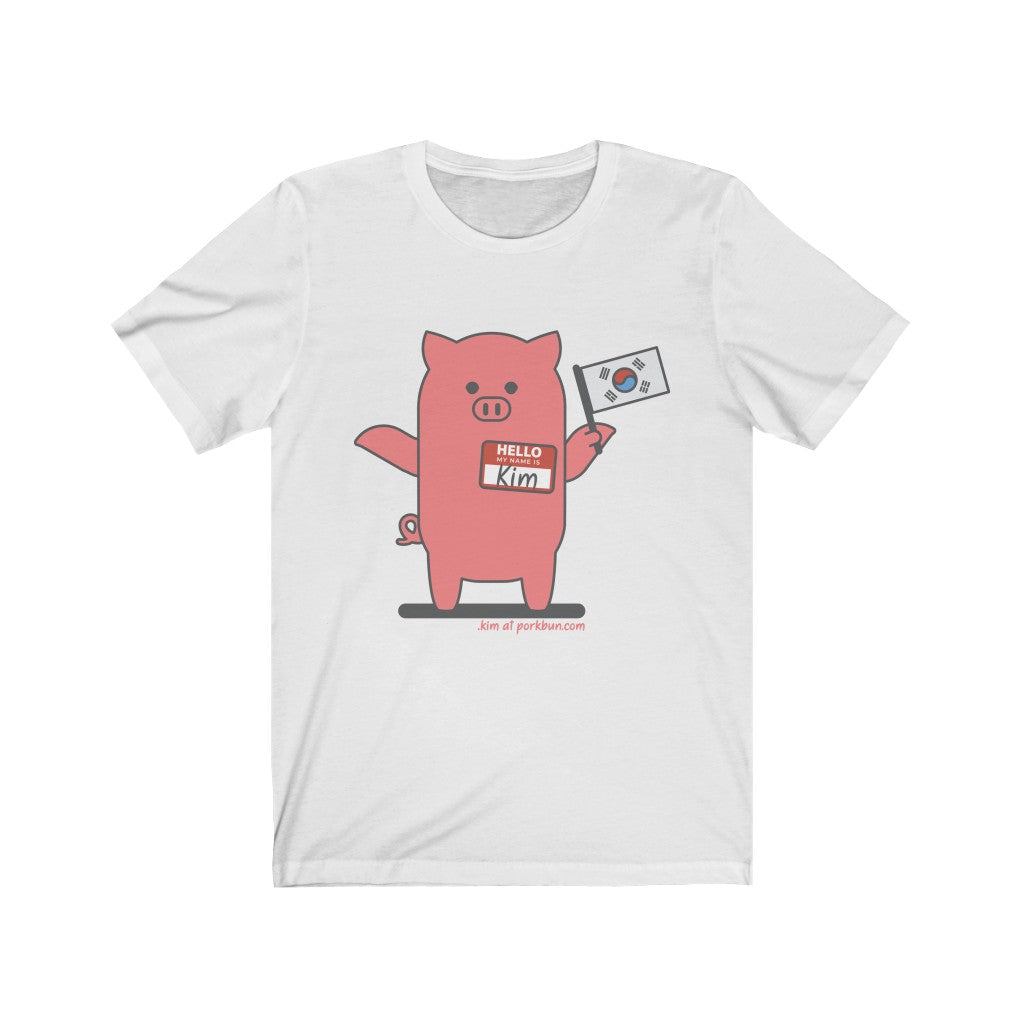.kim Porkbun mascot t-shirt