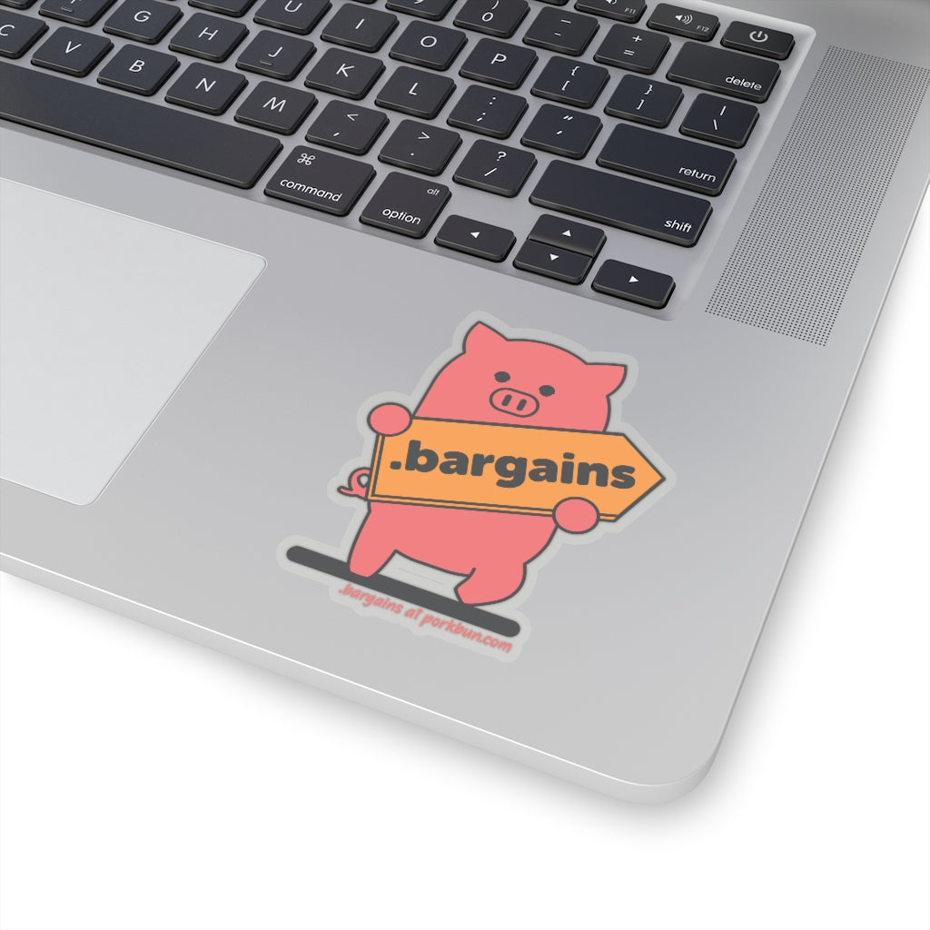 .bargains Porkbun mascot sticker