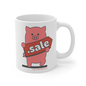 .sale Porkbun mascot mug