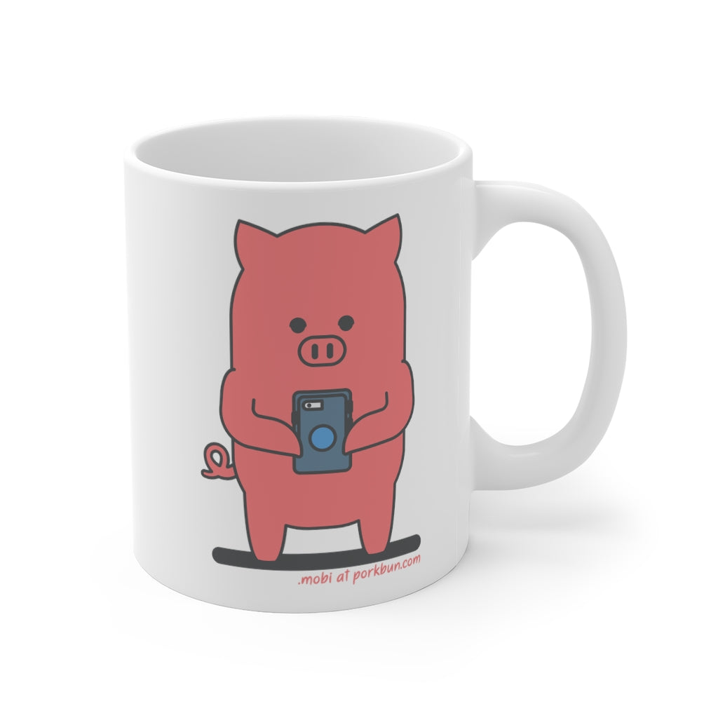.mobi Porkbun mascot mug