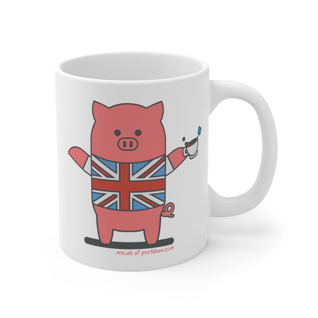 .me.uk Porkbun mascot mug