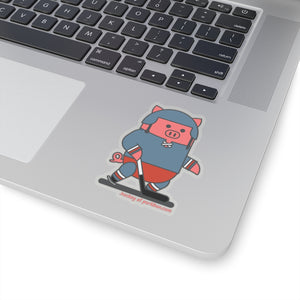 .hockey Porkbun mascot sticker