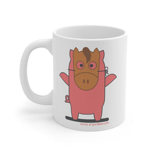.horse Porkbun mascot mug