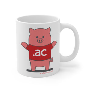 .ac Porkbun mascot mug