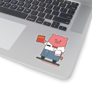 .restaurant Porkbun mascot sticker