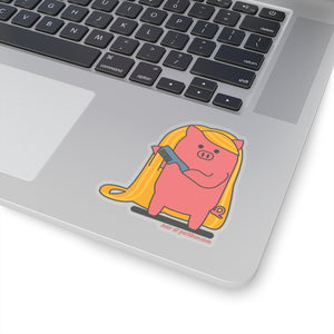 .hair Porkbun mascot sticker