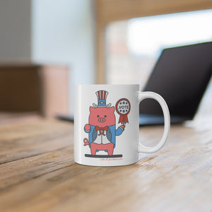 .vote Porkbun mascot mug