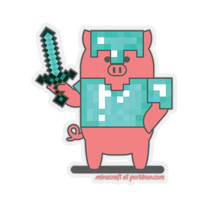 .minecraft Porkbun mascot sticker
