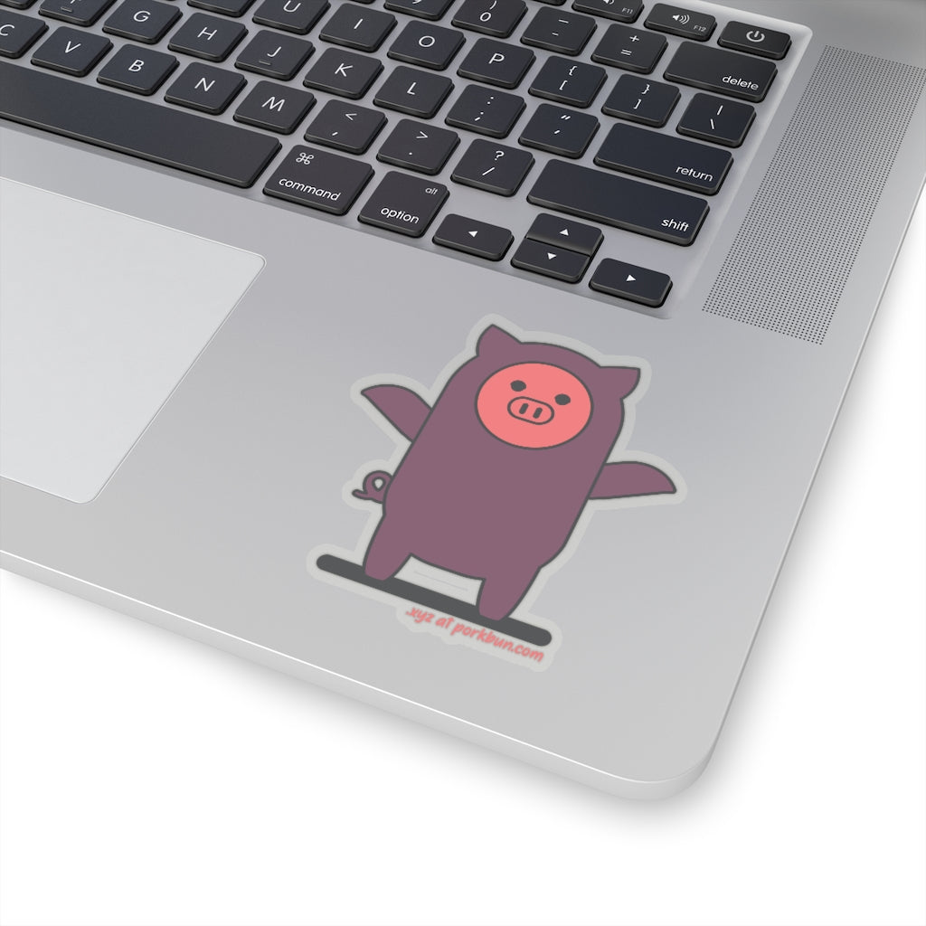 .xyz Porkbun mascot sticker
