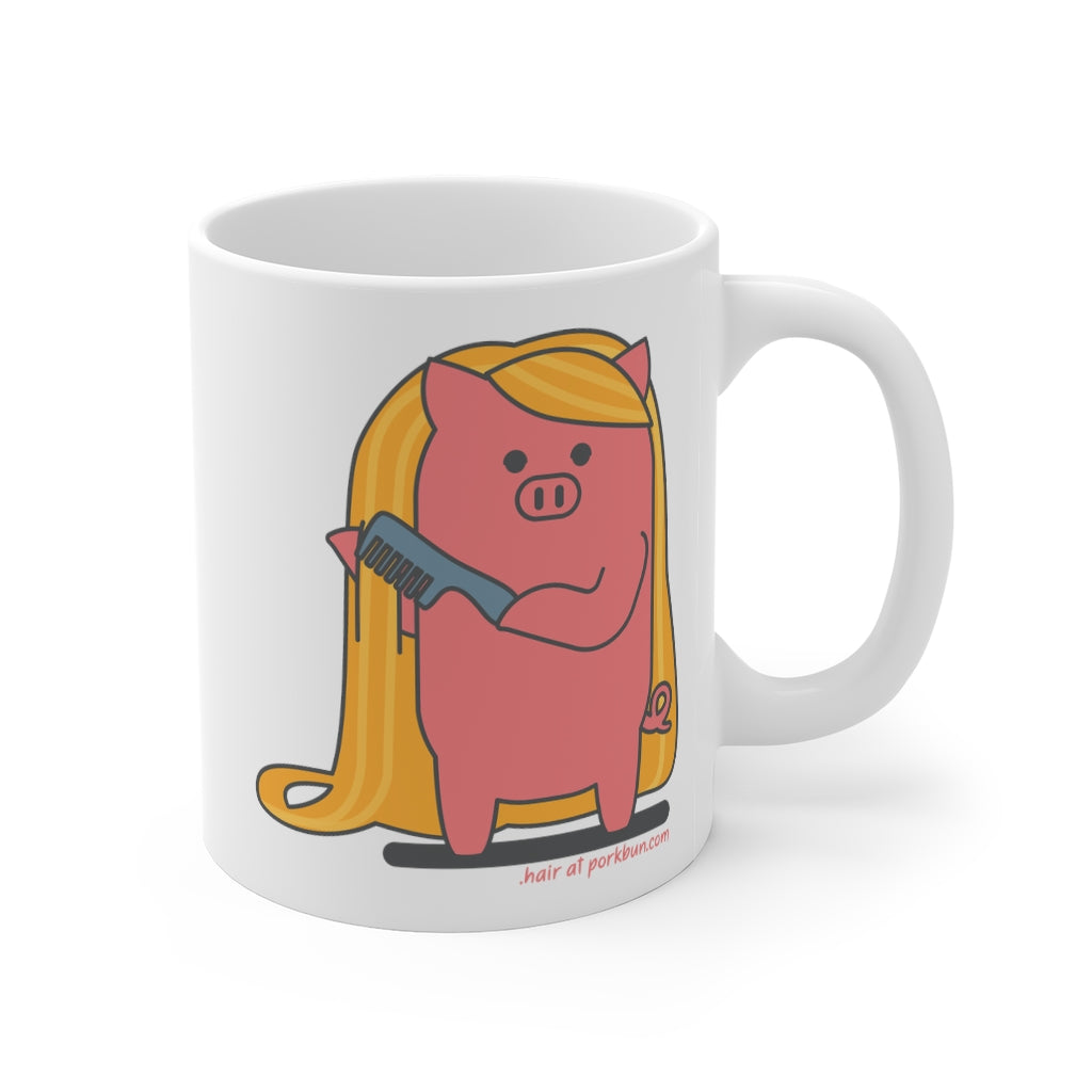 .hair Porkbun mascot mug