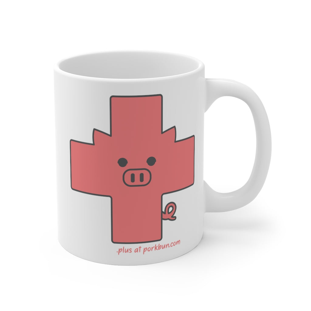 .plus Porkbun mascot mug