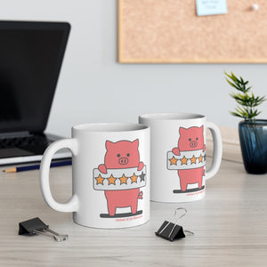 .reviews Porkbun mascot mug