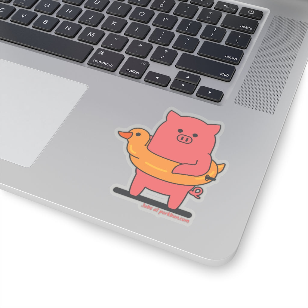 .tube Porkbun mascot sticker