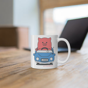 .car Porkbun mascot mug