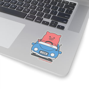 .car Porkbun mascot sticker