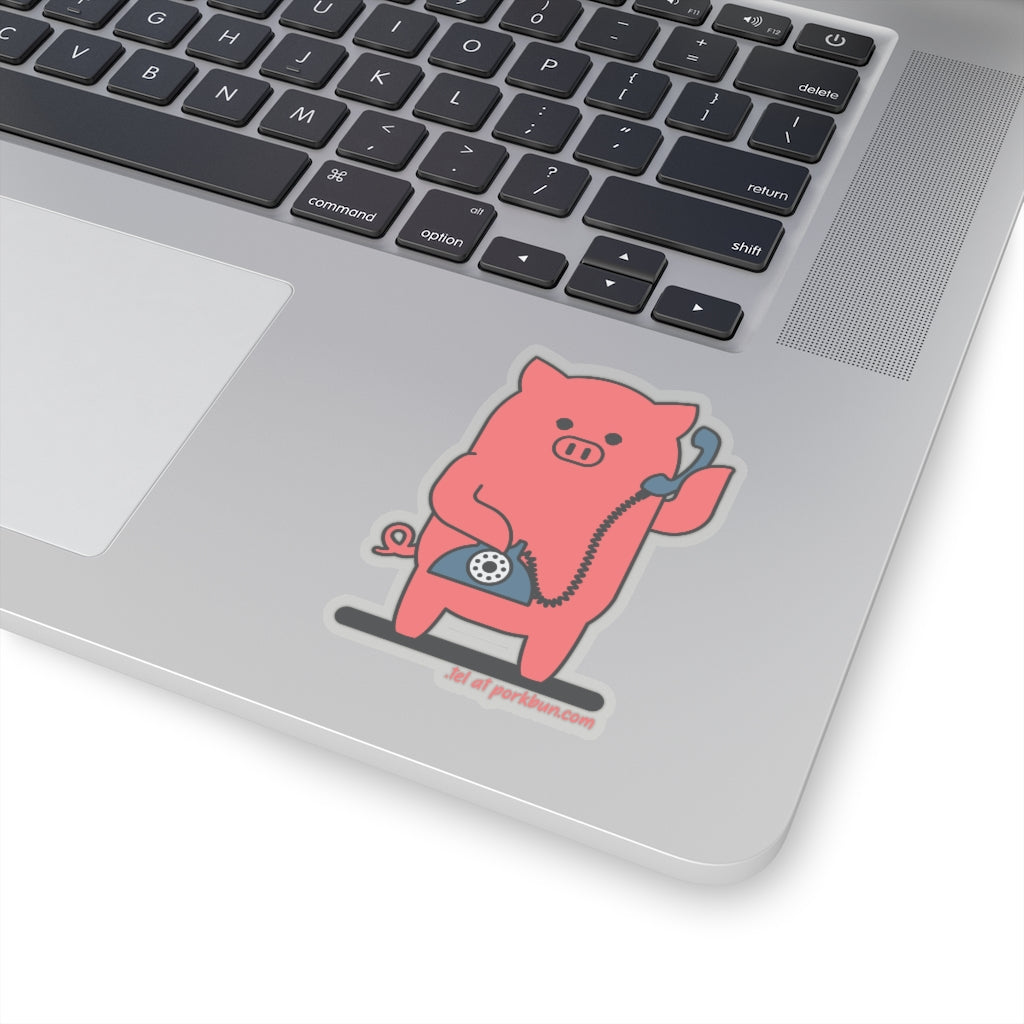 .tel Porkbun mascot sticker