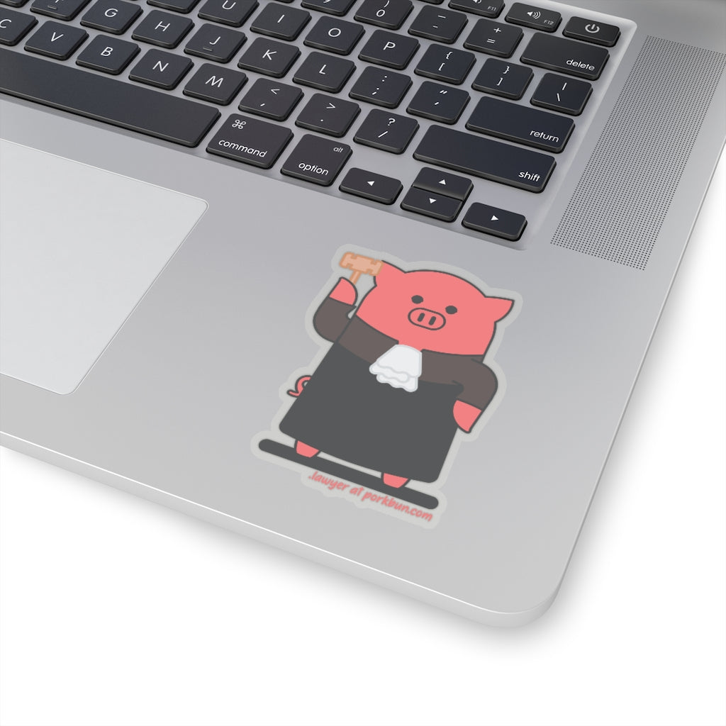 .lawyer Porkbun mascot sticker