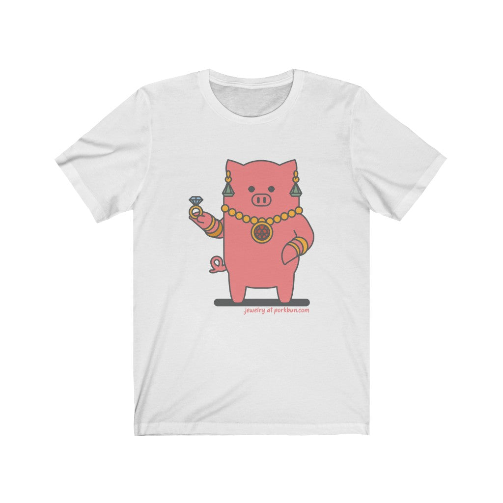 .jewelry Porkbun mascot t-shirt