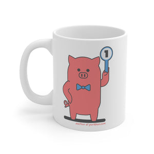 .auction Porkbun mascot mug