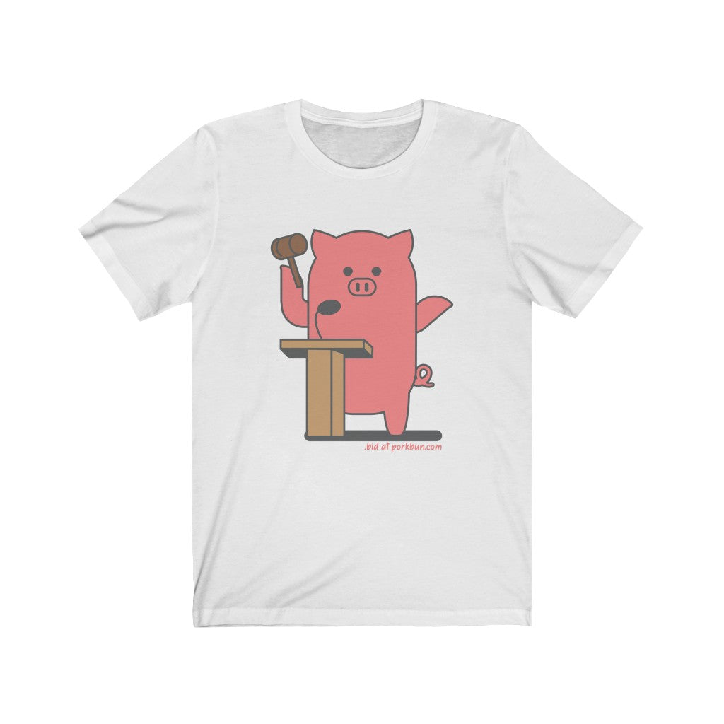 .bid Porkbun mascot t-shirt