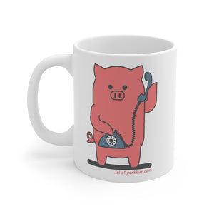 .tel Porkbun mascot mug