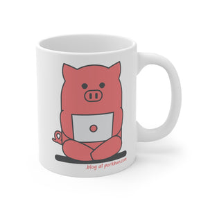 .blog Porkbun mascot mug