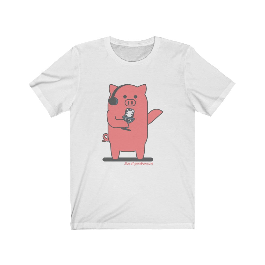 .live Porkbun mascot t-shirt