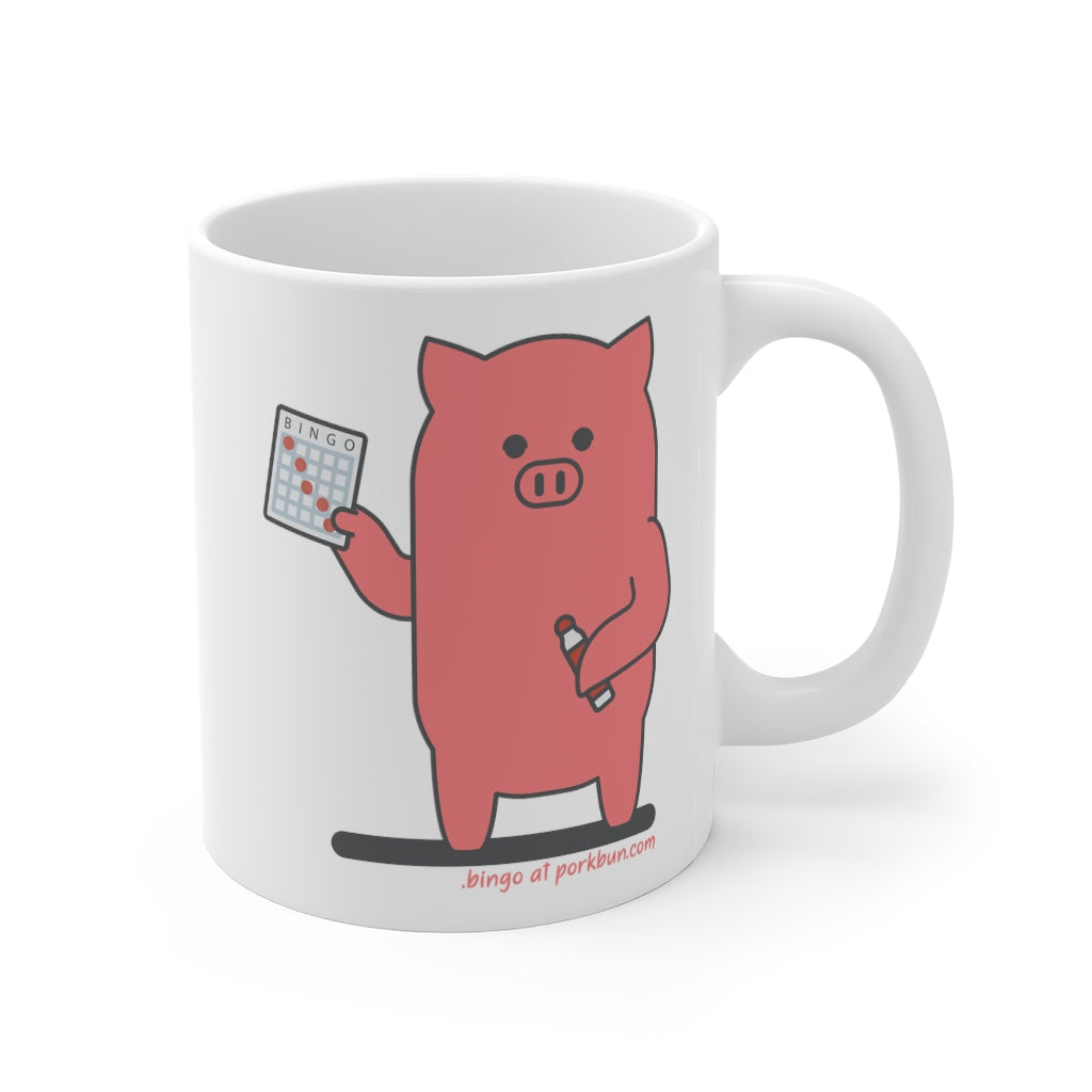 .bingo Porkbun mascot mug