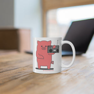 .fm Porkbun mascot mug